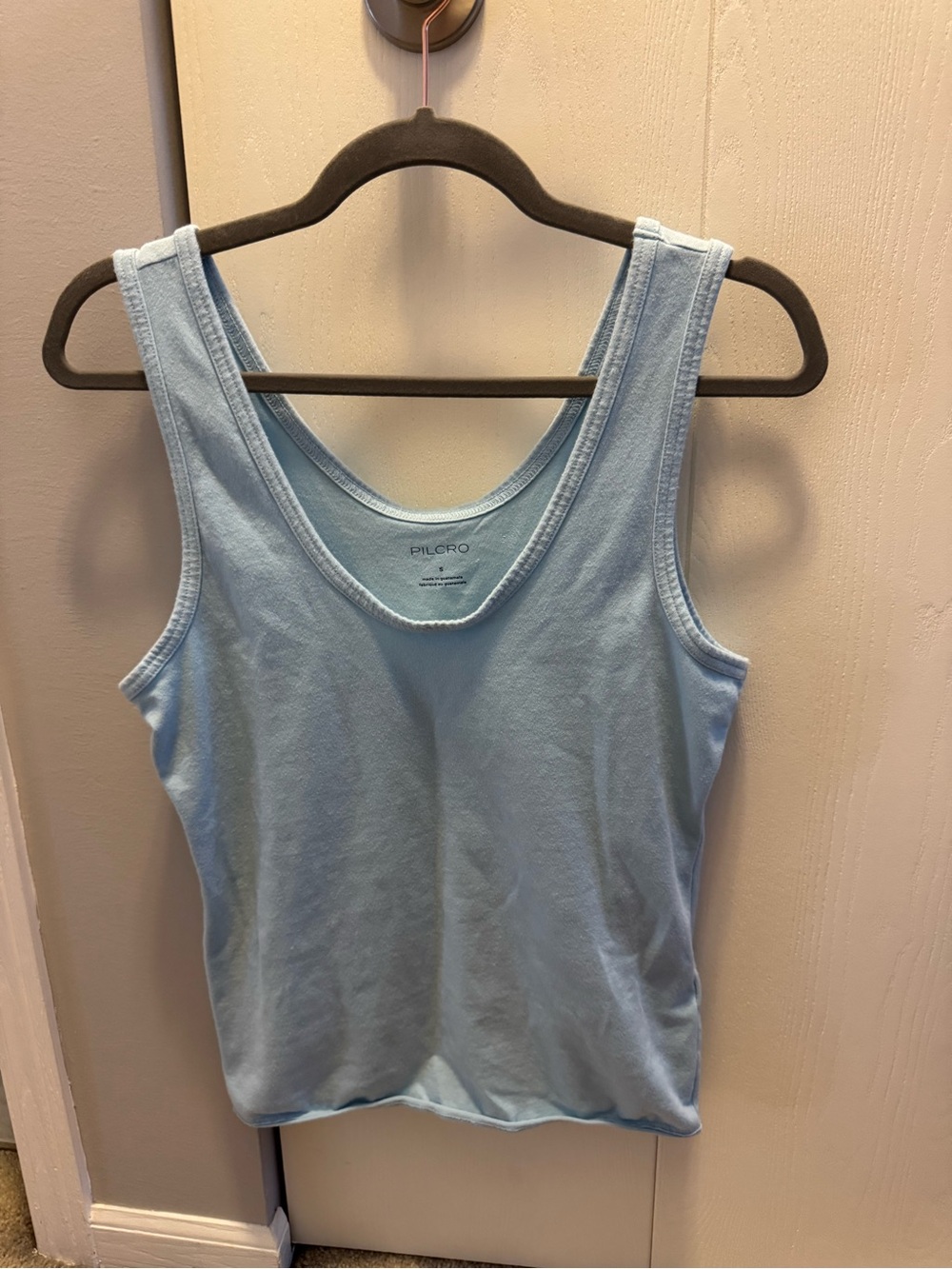 Pilcro Pale Blue Scoop Neck Tank Top